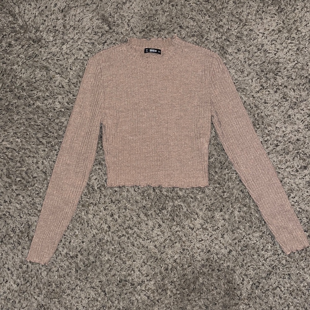 SHEIN Long Sleeve Crop Top